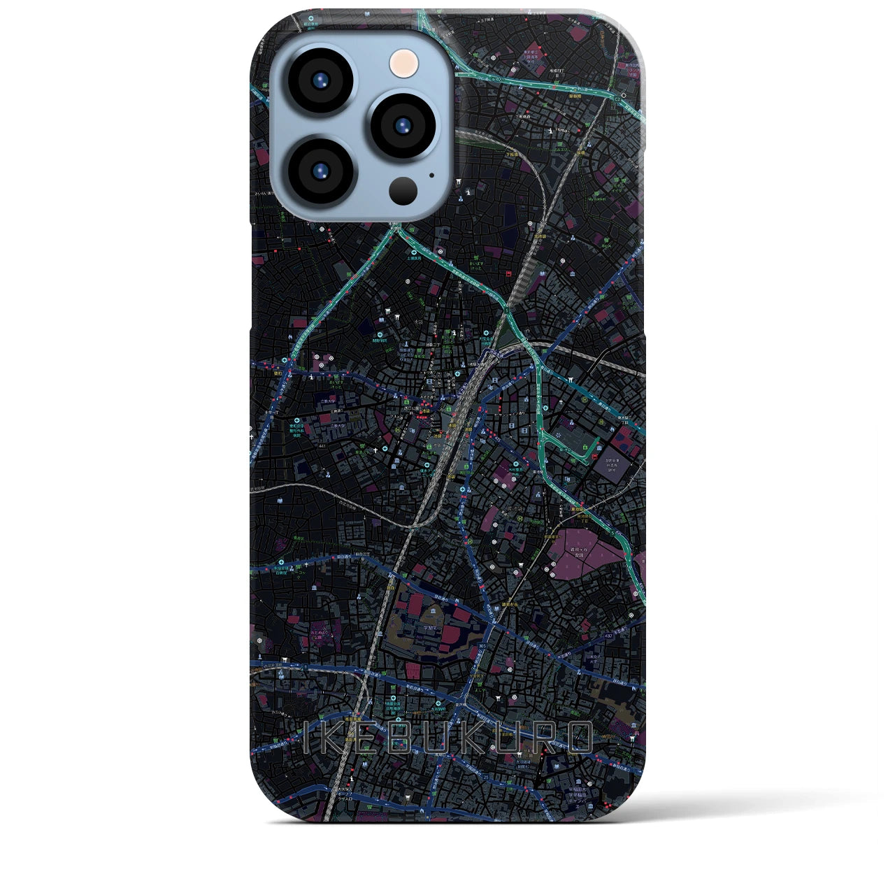 【池袋(東京都)】地図柄iPhoneケース(バックカバータイプ)