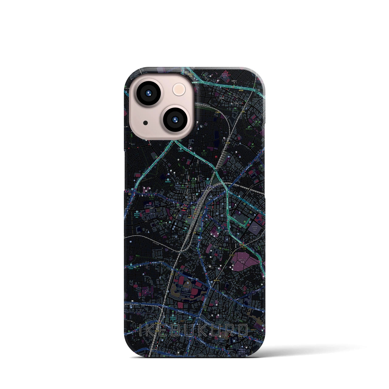 【池袋(東京都)】地図柄iPhoneケース(バックカバータイプ)