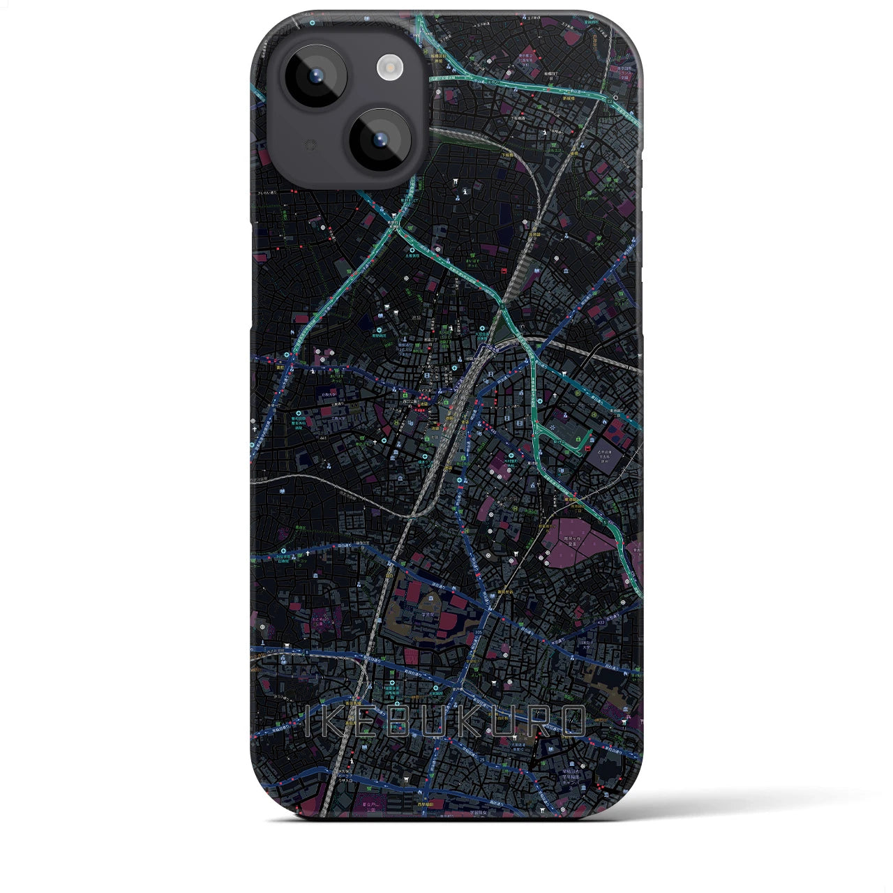 【池袋(東京都)】地図柄iPhoneケース(バックカバータイプ)