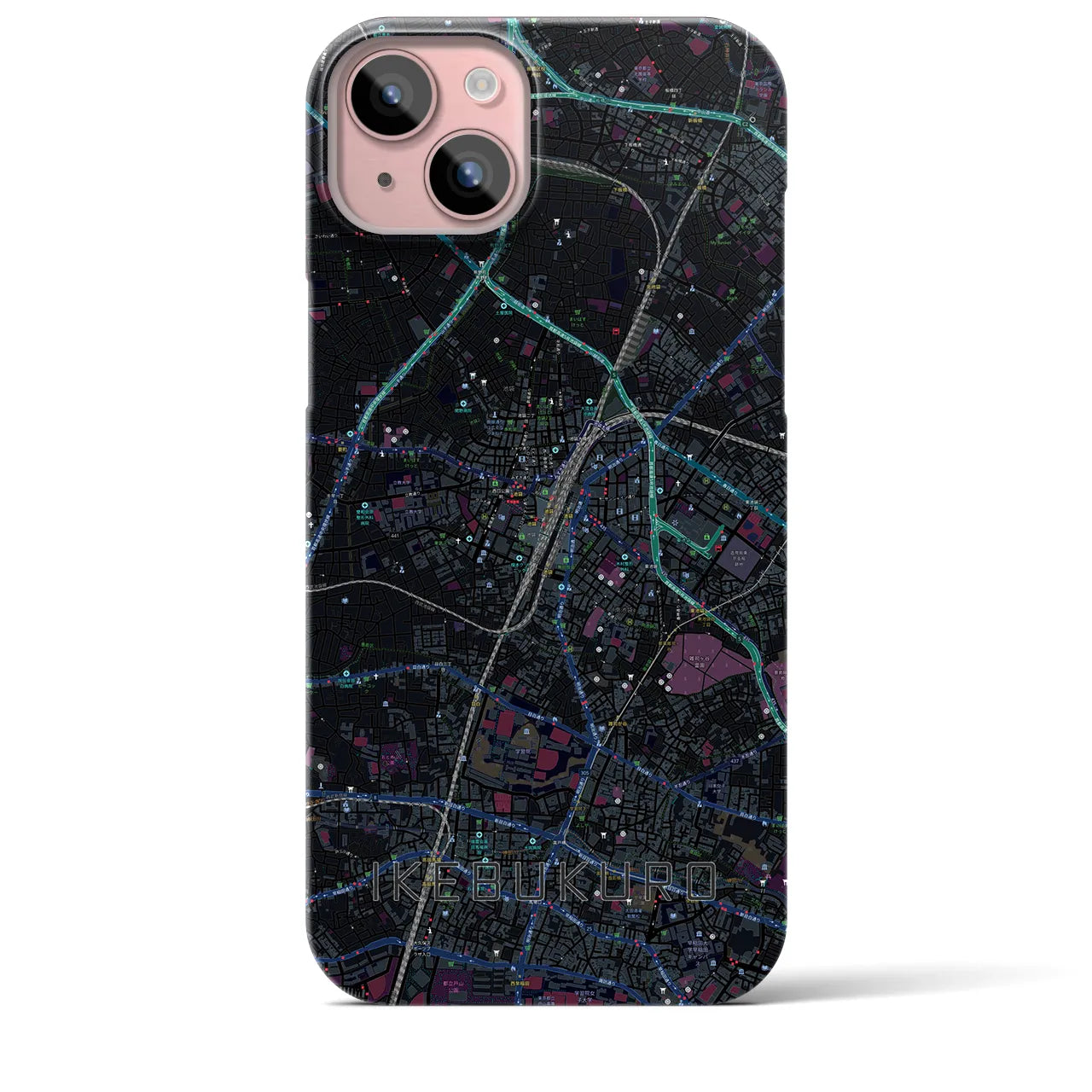【池袋(東京都)】地図柄iPhoneケース(バックカバータイプ)