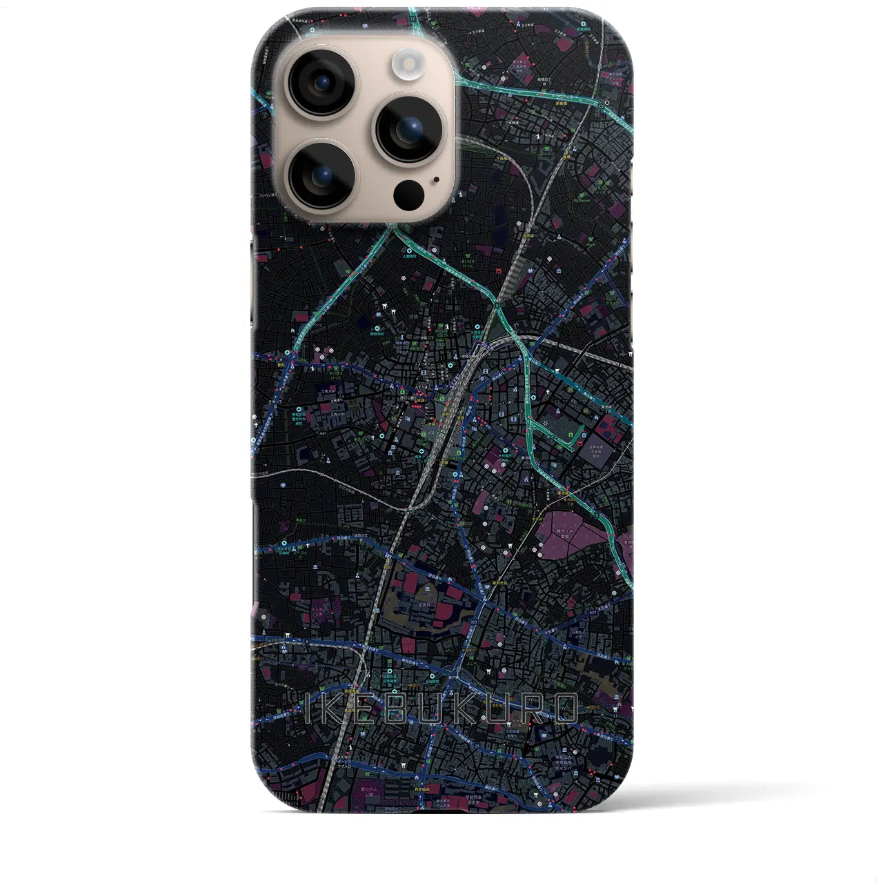 【池袋(東京都)】地図柄iPhoneケース(バックカバータイプ)