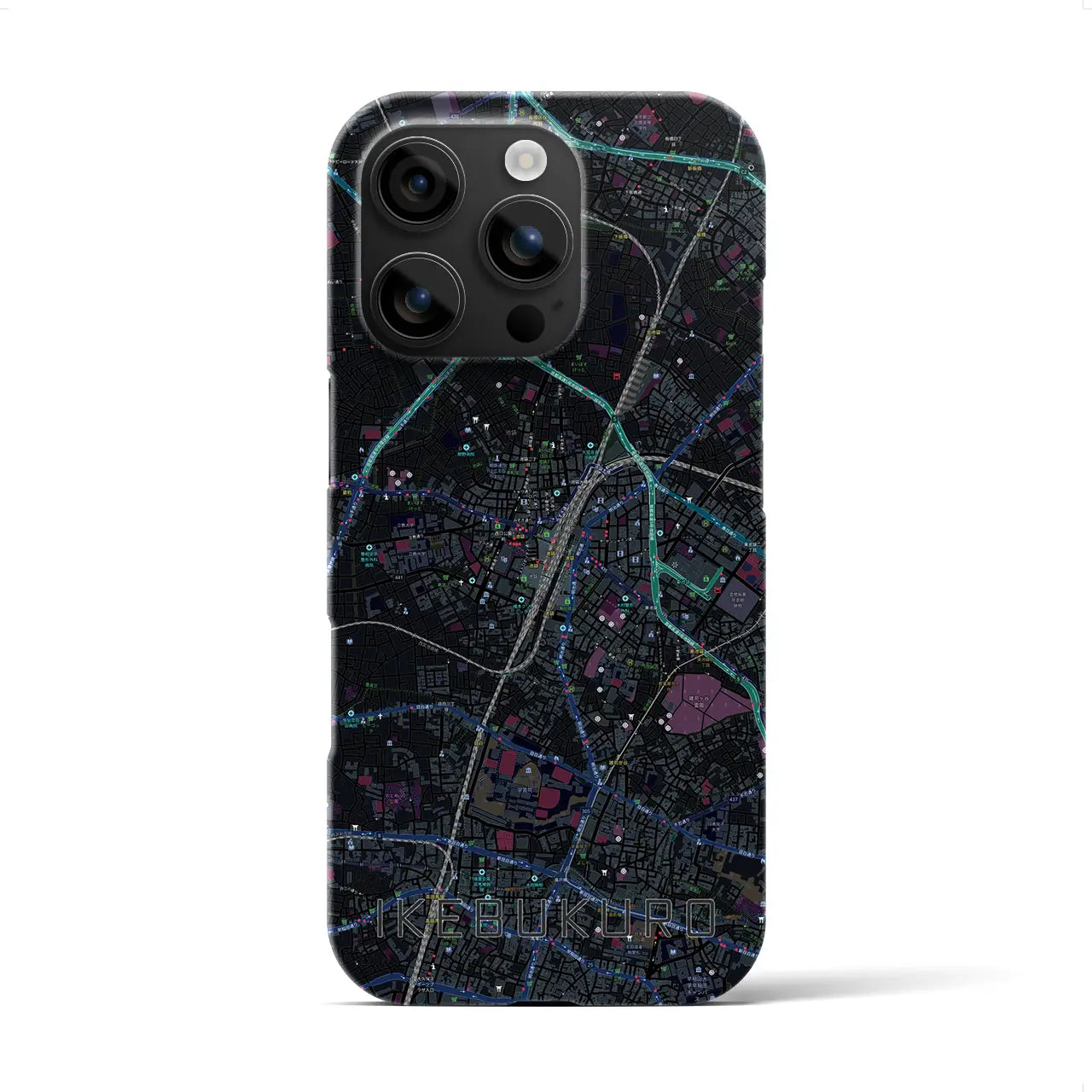 【池袋(東京都)】地図柄iPhoneケース(バックカバータイプ)