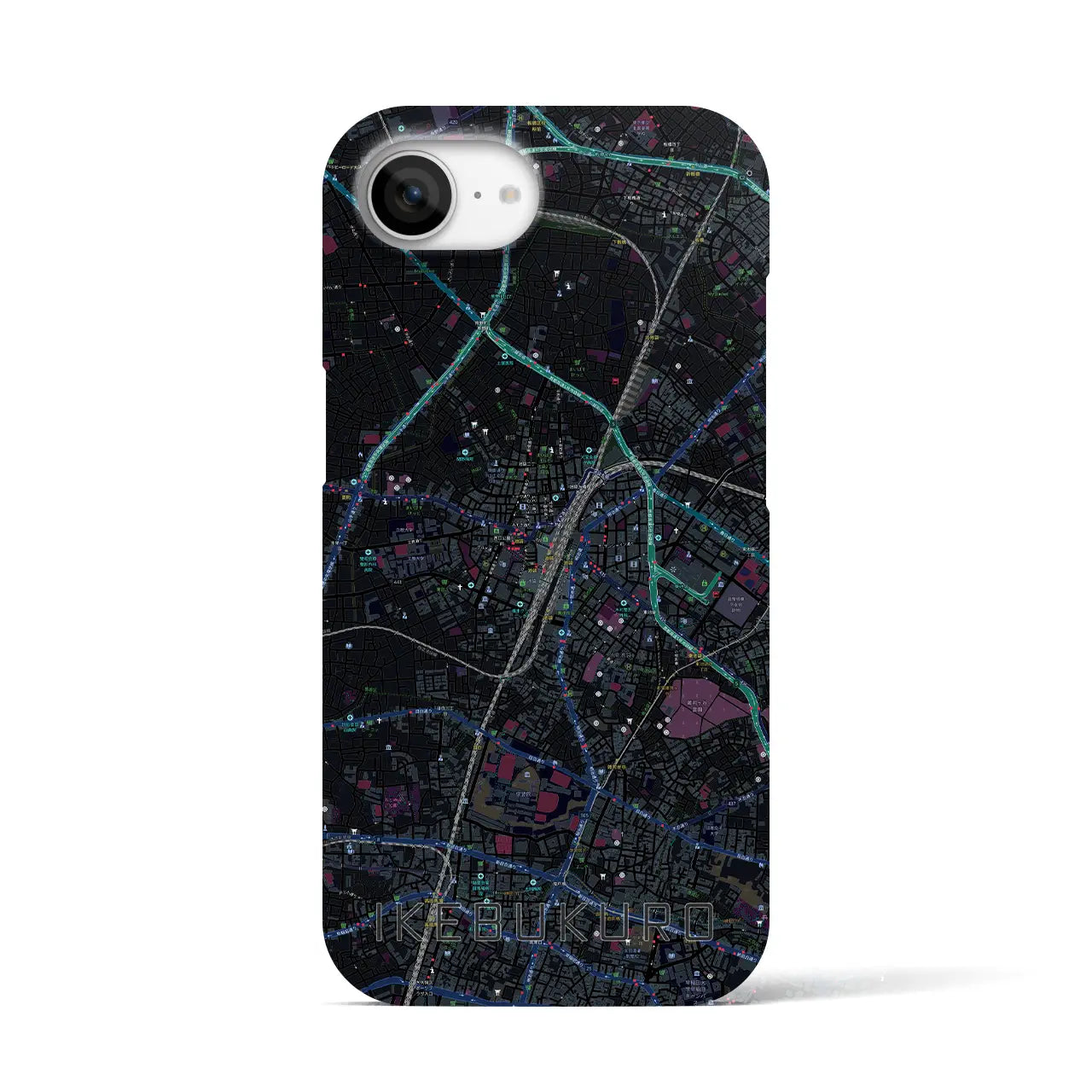 【池袋(東京都)】地図柄iPhoneケース(バックカバータイプ)