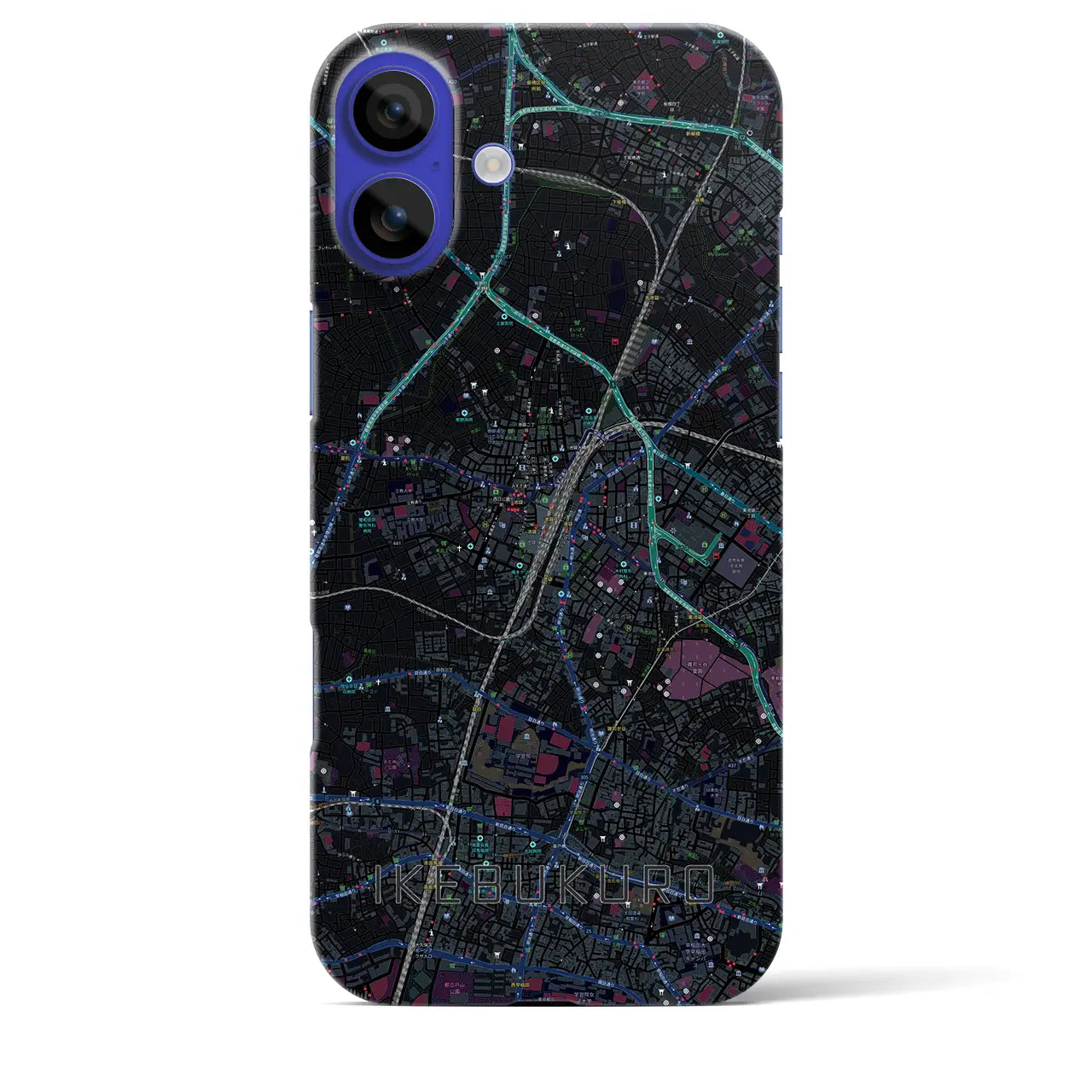【池袋(東京都)】地図柄iPhoneケース(バックカバータイプ)