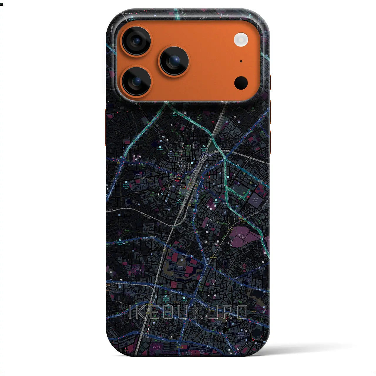 【池袋(東京都)】地図柄iPhoneケース(バックカバータイプ)