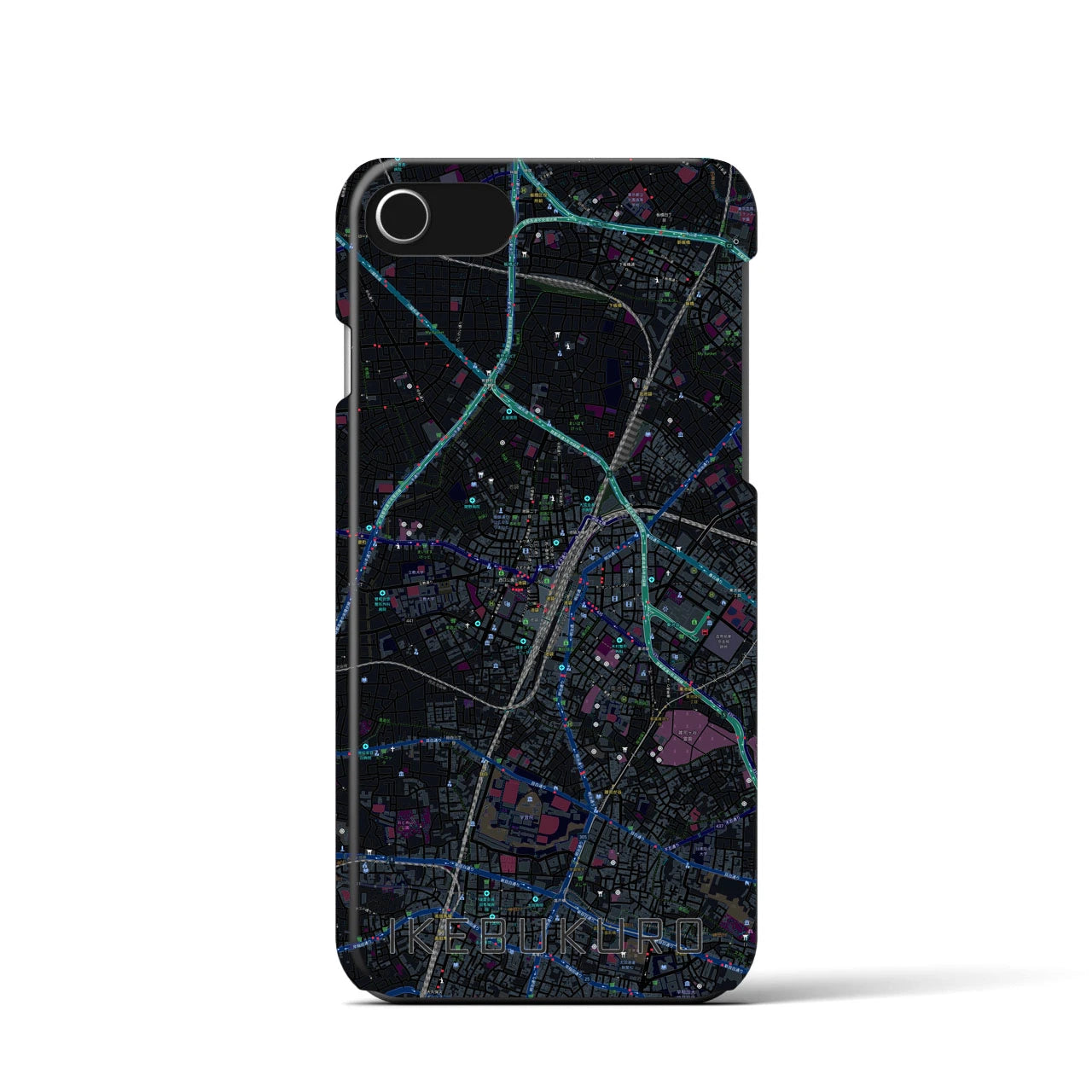 【池袋(東京都)】地図柄iPhoneケース(バックカバータイプ)