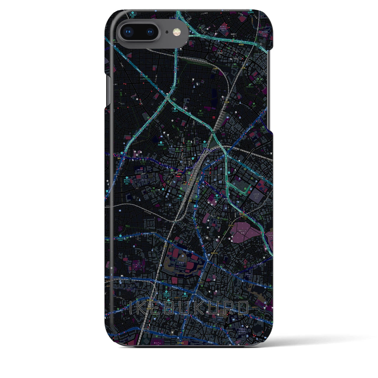 【池袋(東京都)】地図柄iPhoneケース(バックカバータイプ)