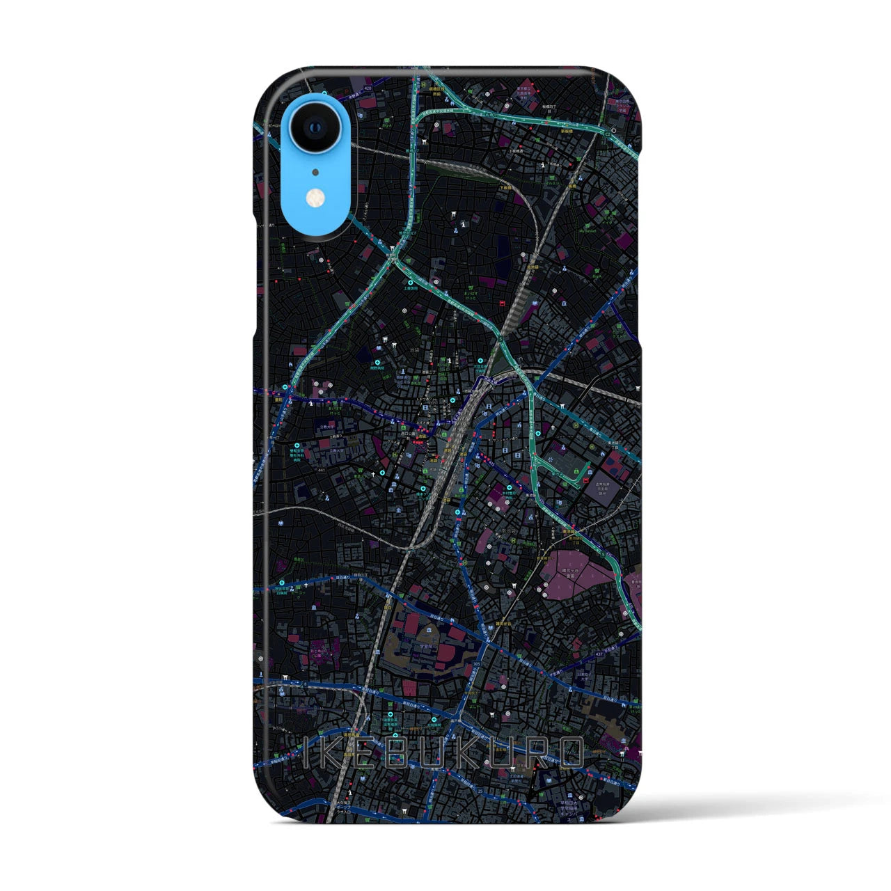 【池袋(東京都)】地図柄iPhoneケース(バックカバータイプ)