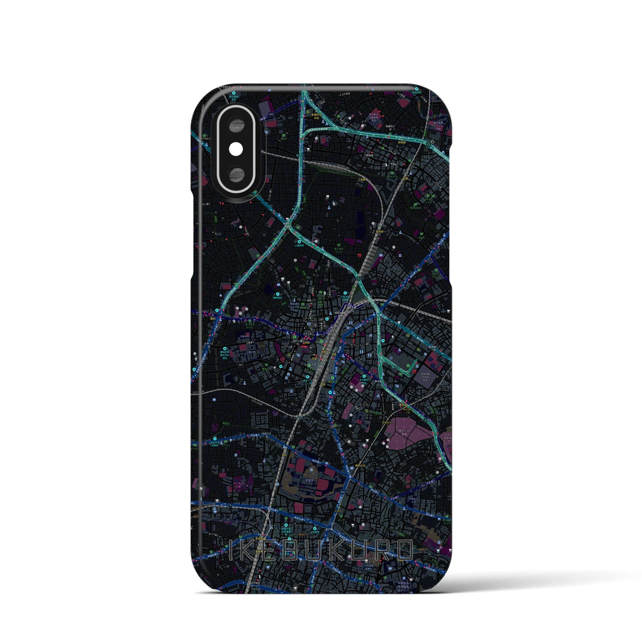 【池袋(東京都)】地図柄iPhoneケース(バックカバータイプ)