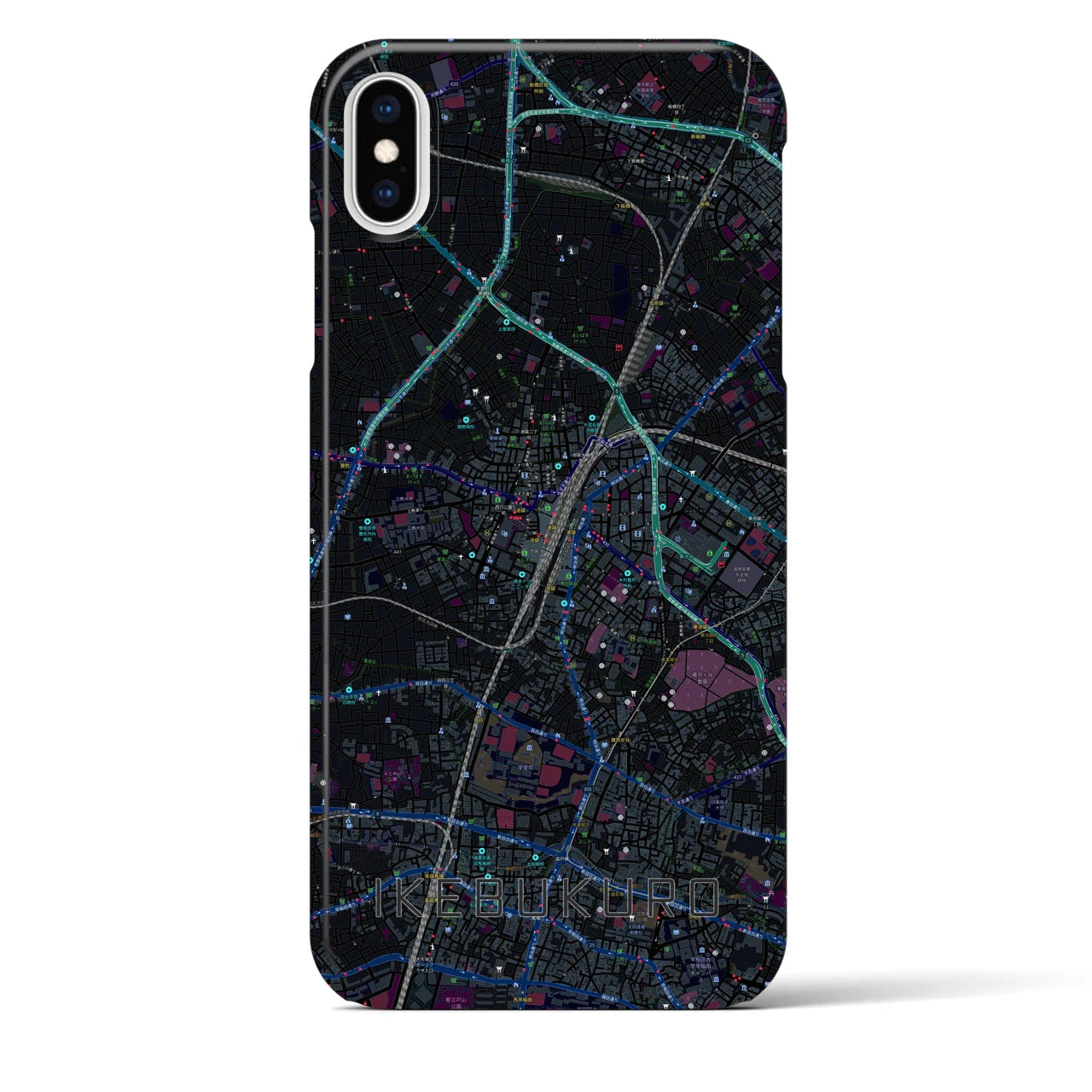 【池袋(東京都)】地図柄iPhoneケース(バックカバータイプ)