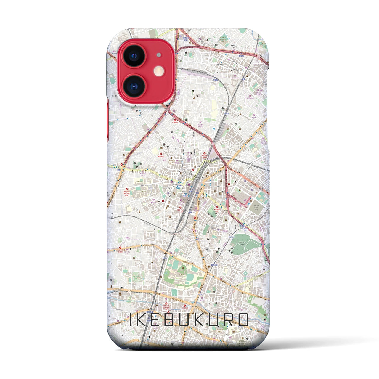 【池袋(東京都)】地図柄iPhoneケース(バックカバータイプ)