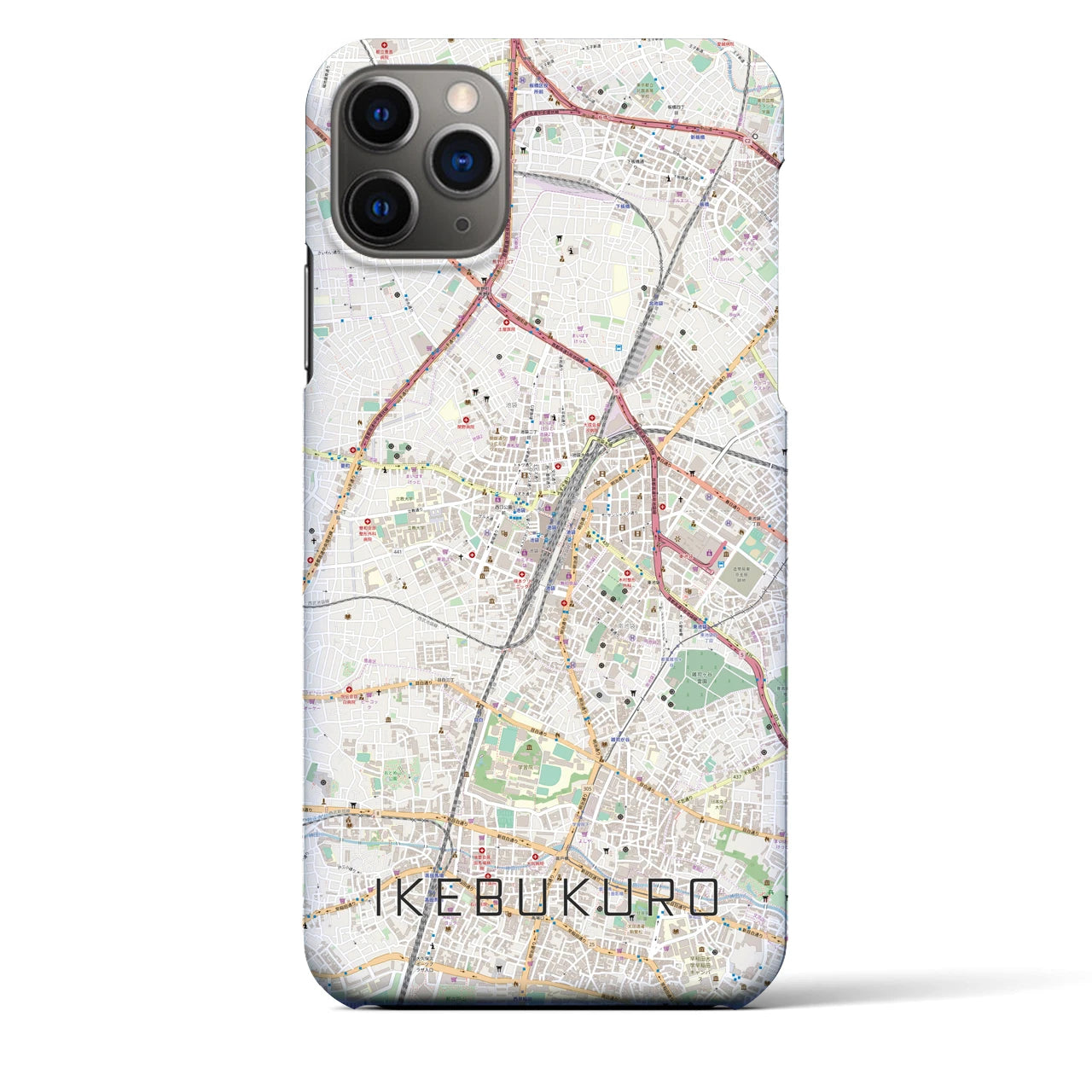 【池袋(東京都)】地図柄iPhoneケース(バックカバータイプ)