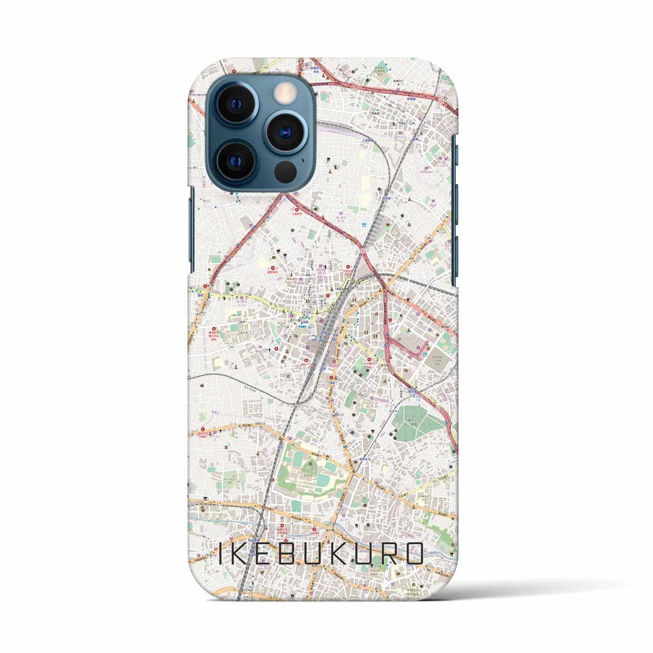 【池袋(東京都)】地図柄iPhoneケース(バックカバータイプ)