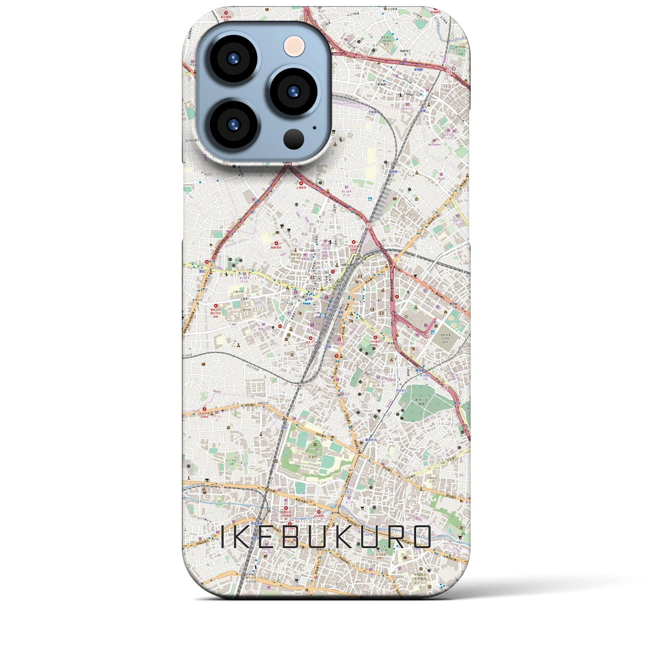 【池袋(東京都)】地図柄iPhoneケース(バックカバータイプ)