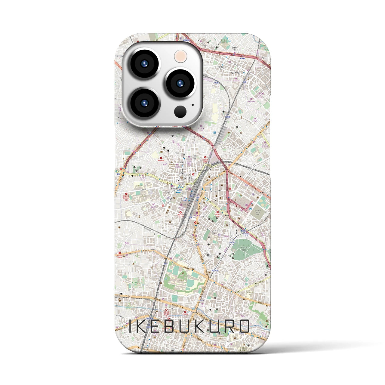 【池袋(東京都)】地図柄iPhoneケース(バックカバータイプ)