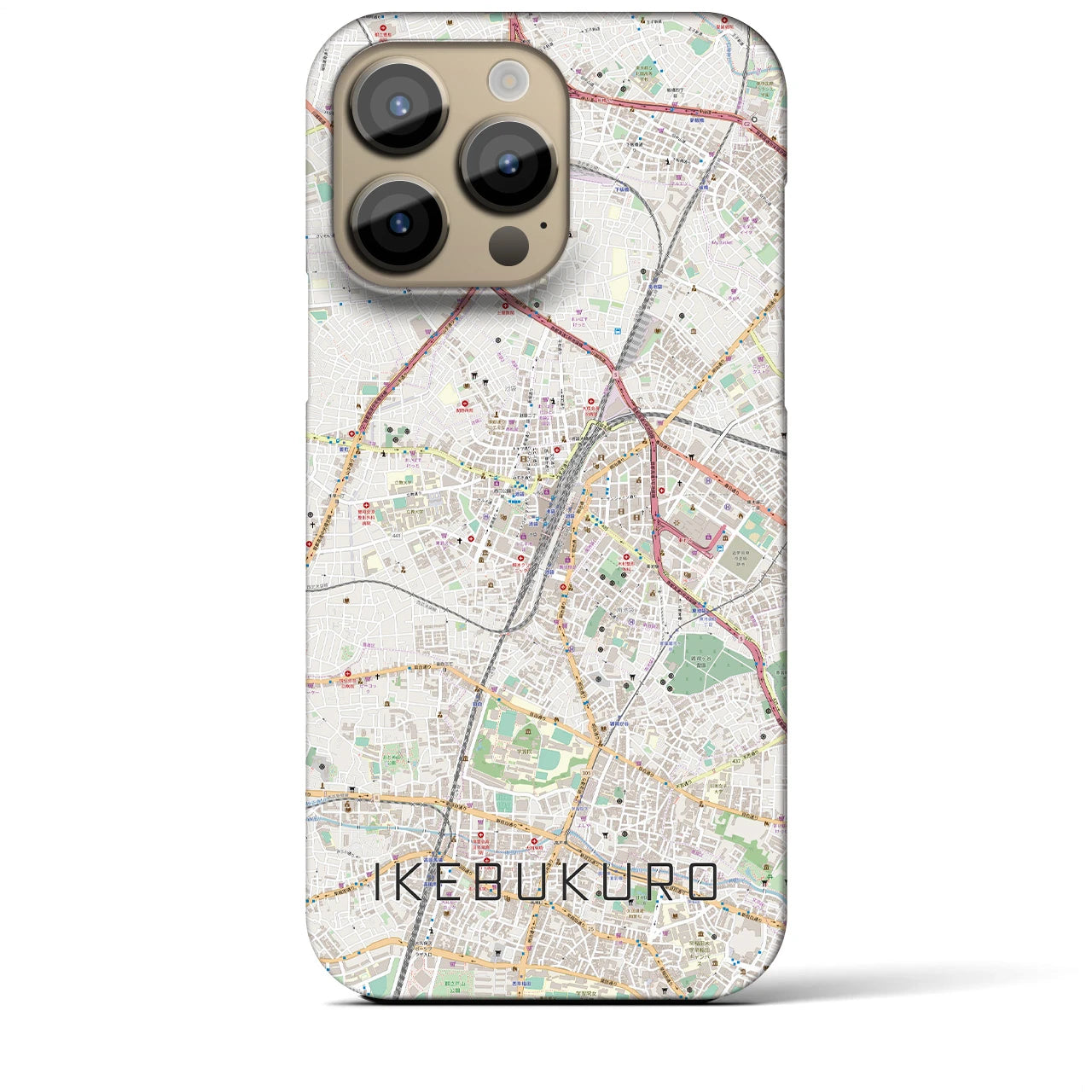 【池袋(東京都)】地図柄iPhoneケース(バックカバータイプ)