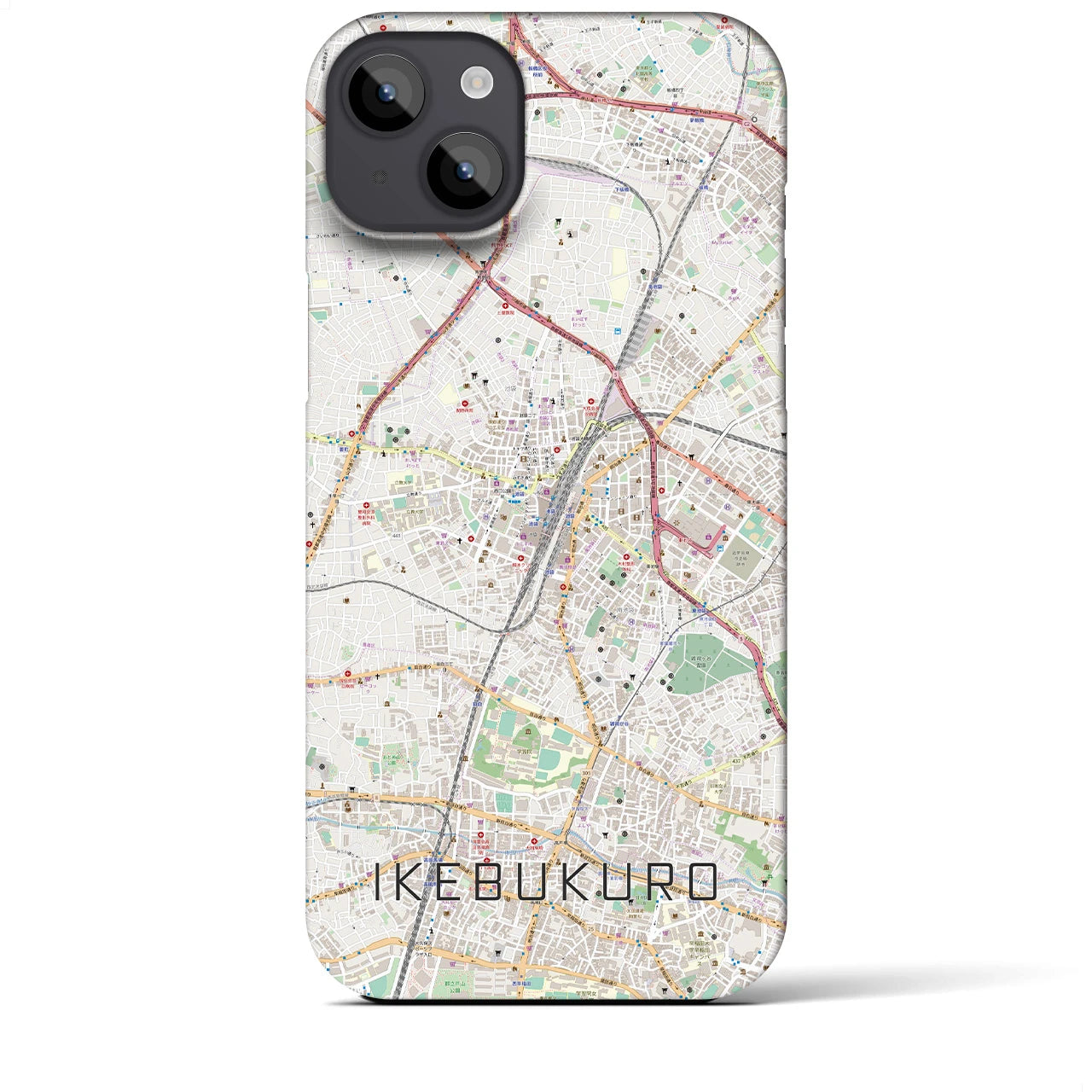 【池袋(東京都)】地図柄iPhoneケース(バックカバータイプ)