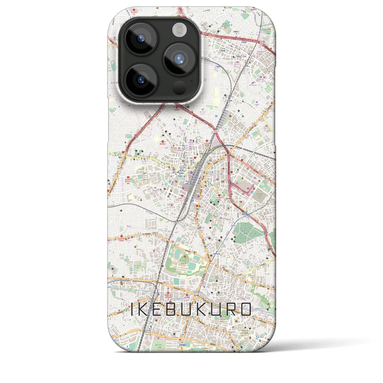 【池袋(東京都)】地図柄iPhoneケース(バックカバータイプ)