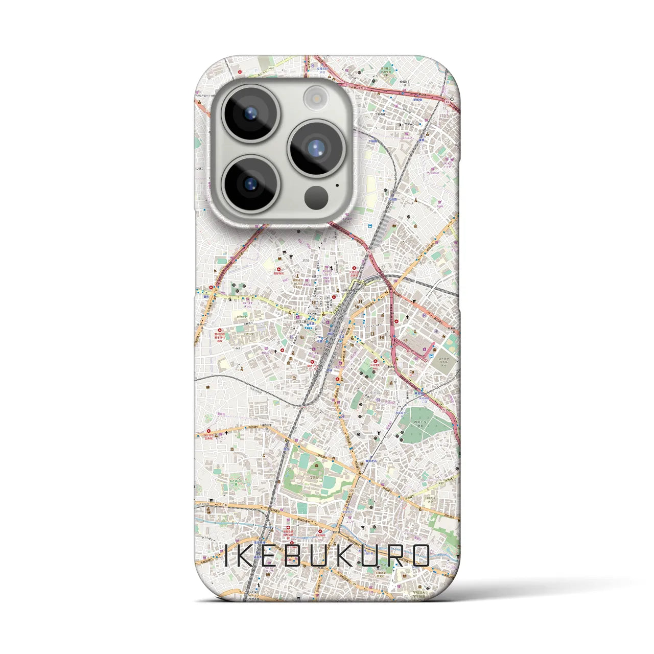 【池袋(東京都)】地図柄iPhoneケース(バックカバータイプ)