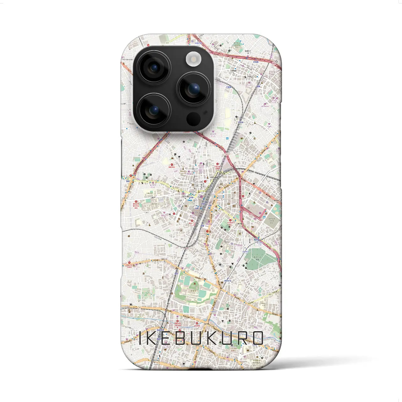 【池袋(東京都)】地図柄iPhoneケース(バックカバータイプ)