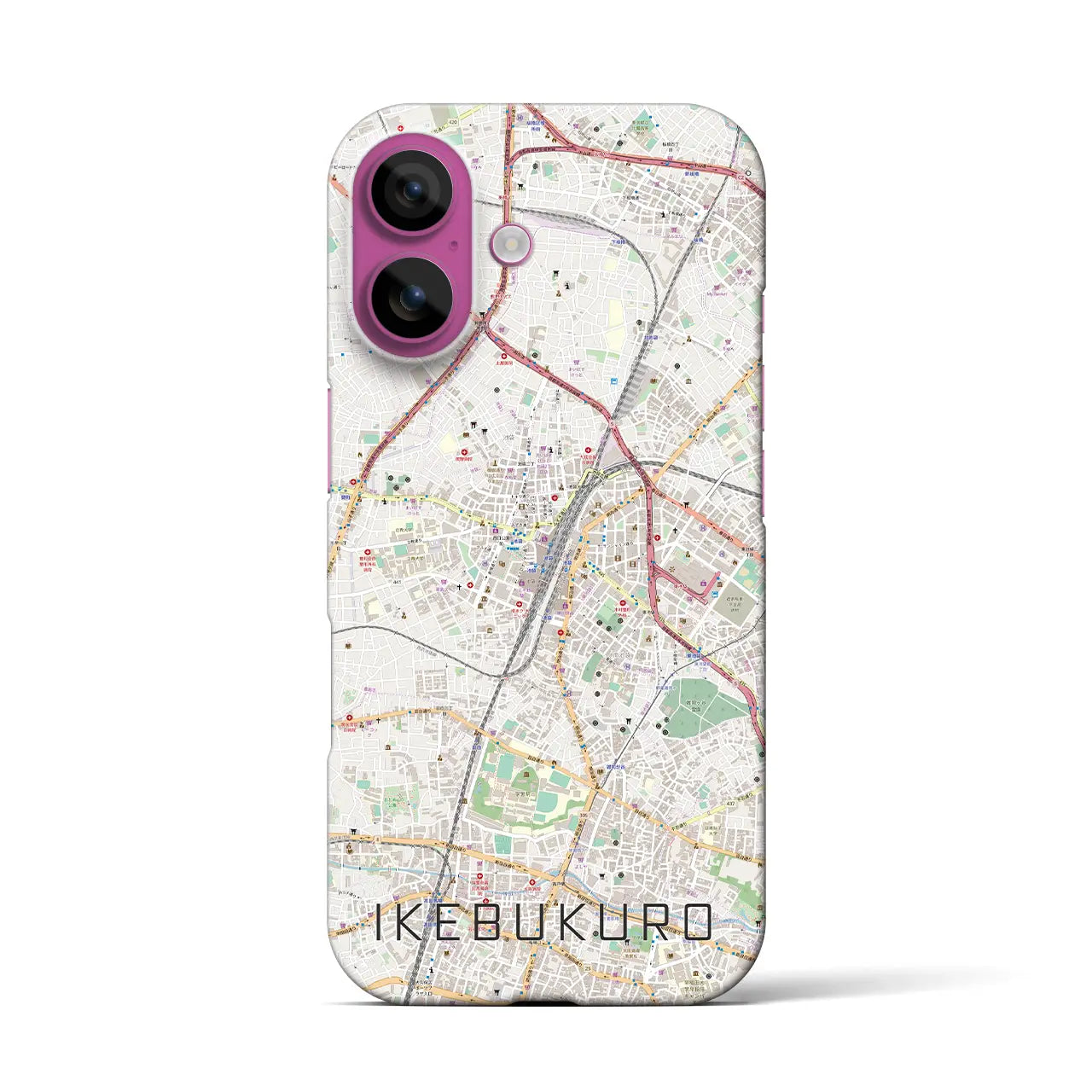 【池袋(東京都)】地図柄iPhoneケース(バックカバータイプ)