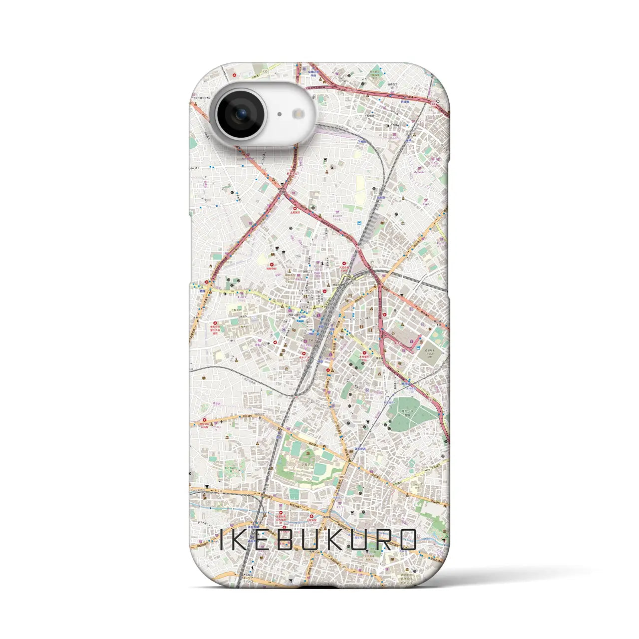 【池袋(東京都)】地図柄iPhoneケース(バックカバータイプ)