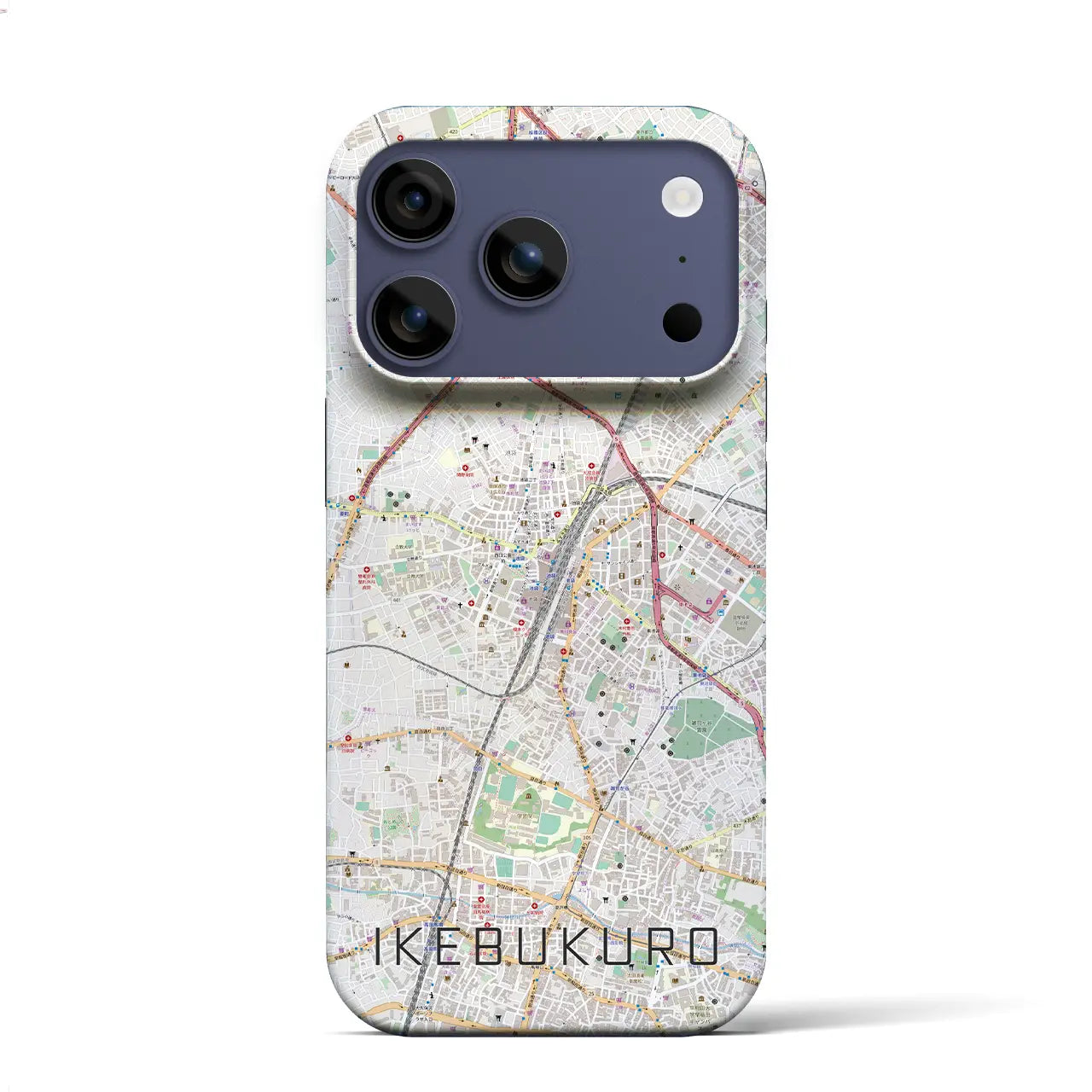 【池袋(東京都)】地図柄iPhoneケース(バックカバータイプ)