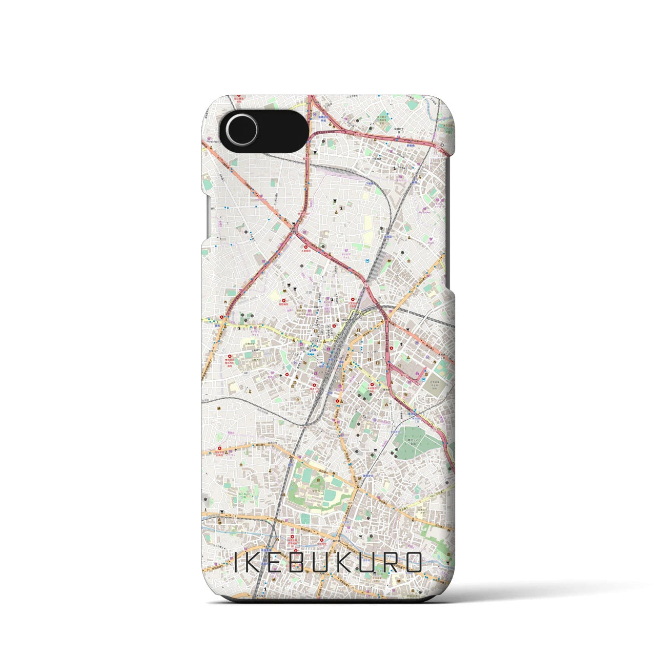 【池袋(東京都)】地図柄iPhoneケース(バックカバータイプ)