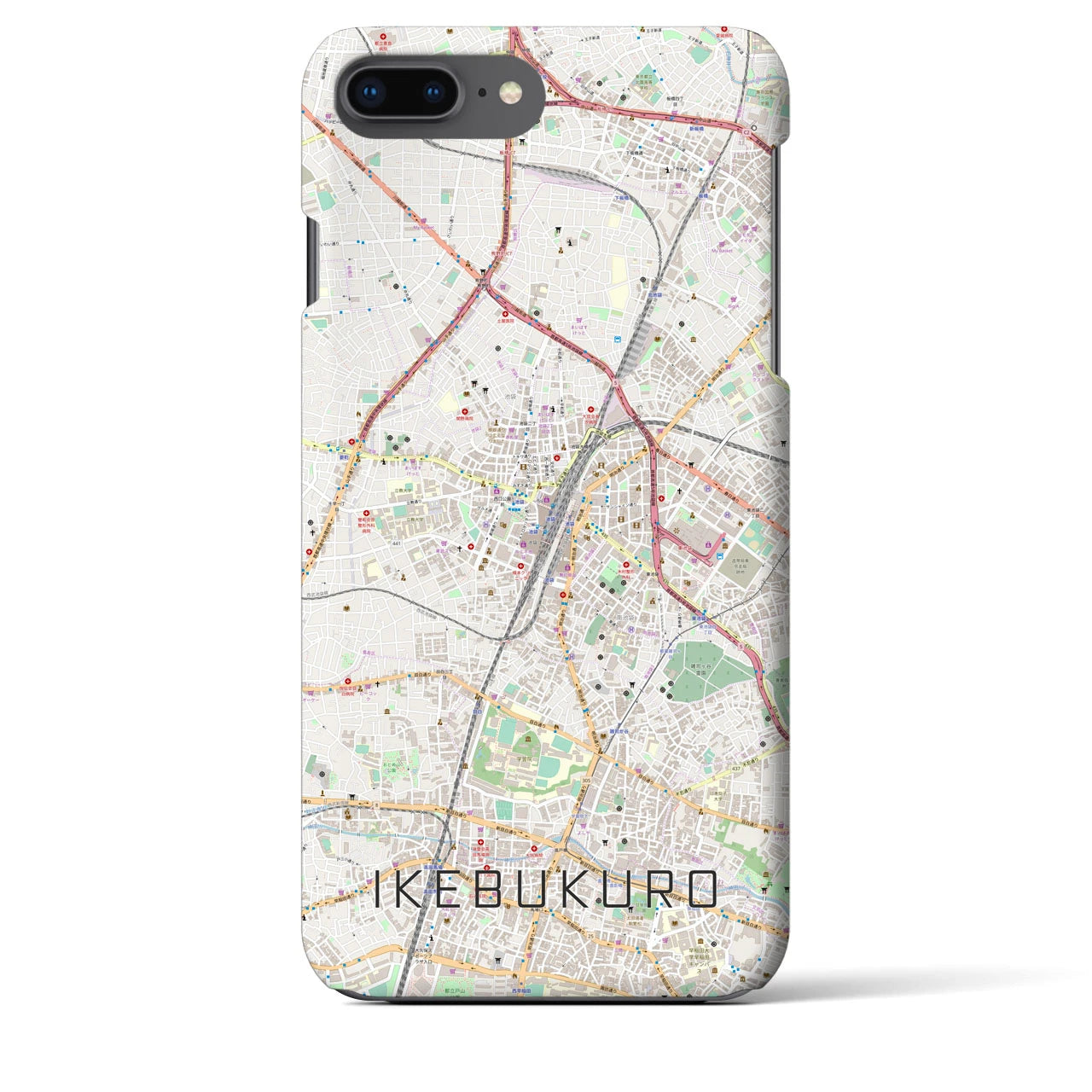 【池袋(東京都)】地図柄iPhoneケース(バックカバータイプ)