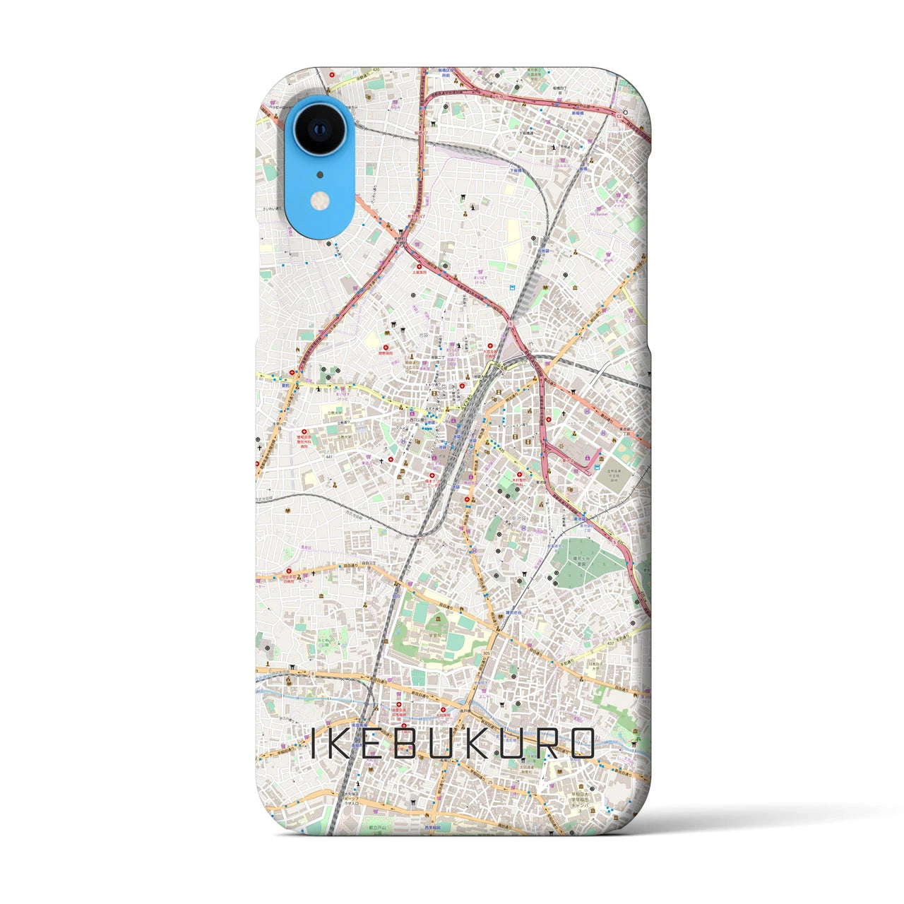【池袋(東京都)】地図柄iPhoneケース(バックカバータイプ)
