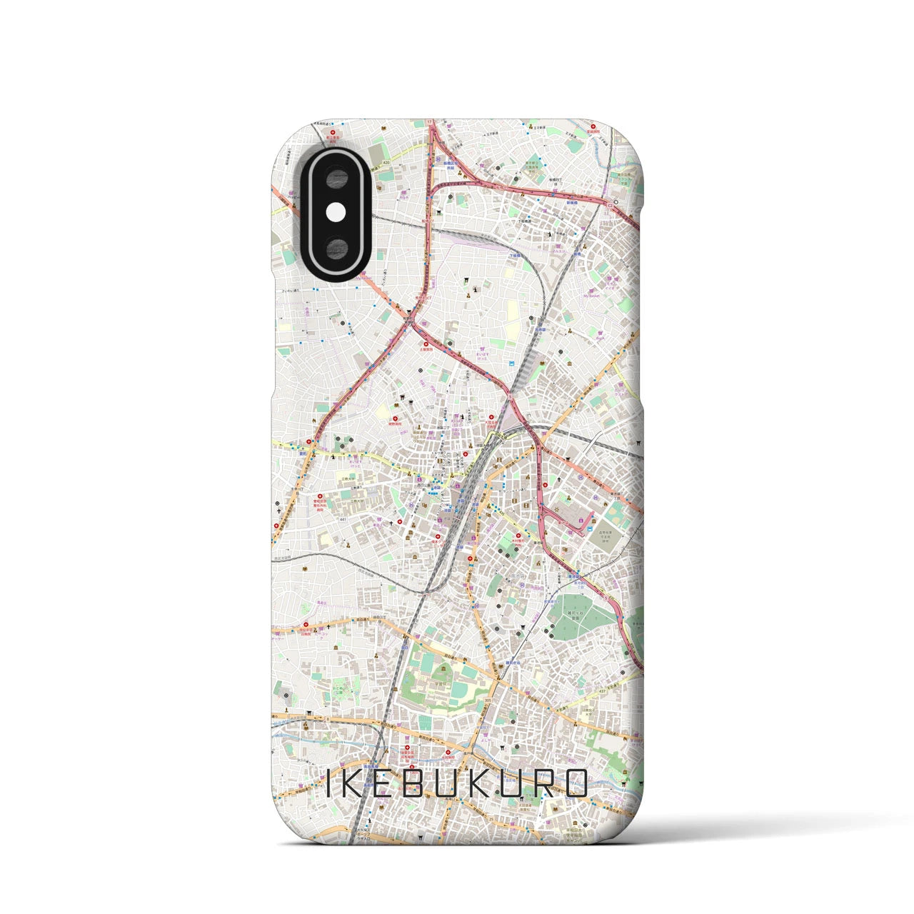 【池袋(東京都)】地図柄iPhoneケース(バックカバータイプ)