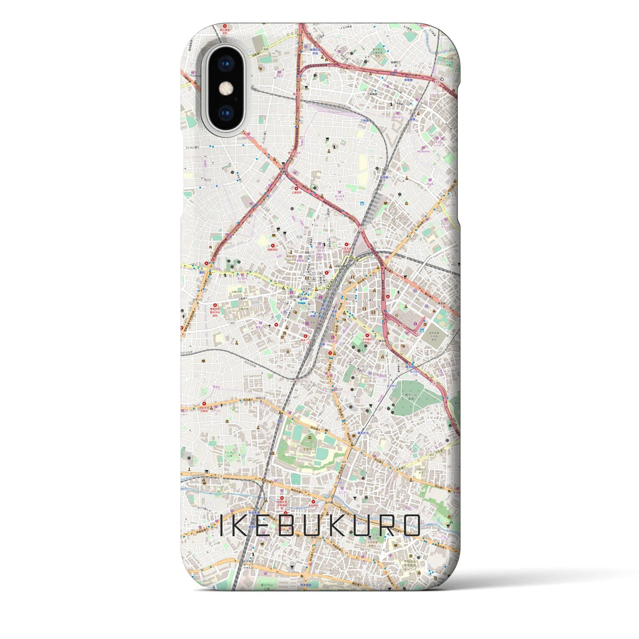 【池袋(東京都)】地図柄iPhoneケース(バックカバータイプ)