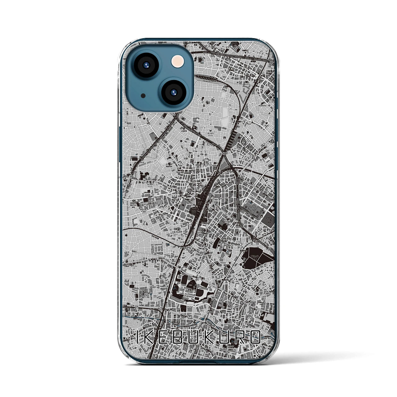 【池袋(東京都)】地図柄iPhoneケース(クリアタイプ)