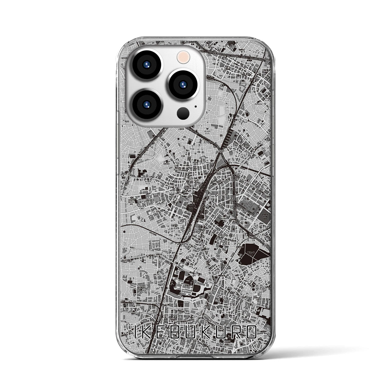 【池袋(東京都)】地図柄iPhoneケース(クリアタイプ)