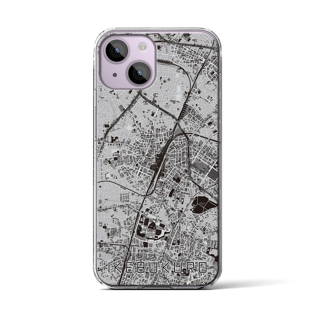 【池袋(東京都)】地図柄iPhoneケース(クリアタイプ)