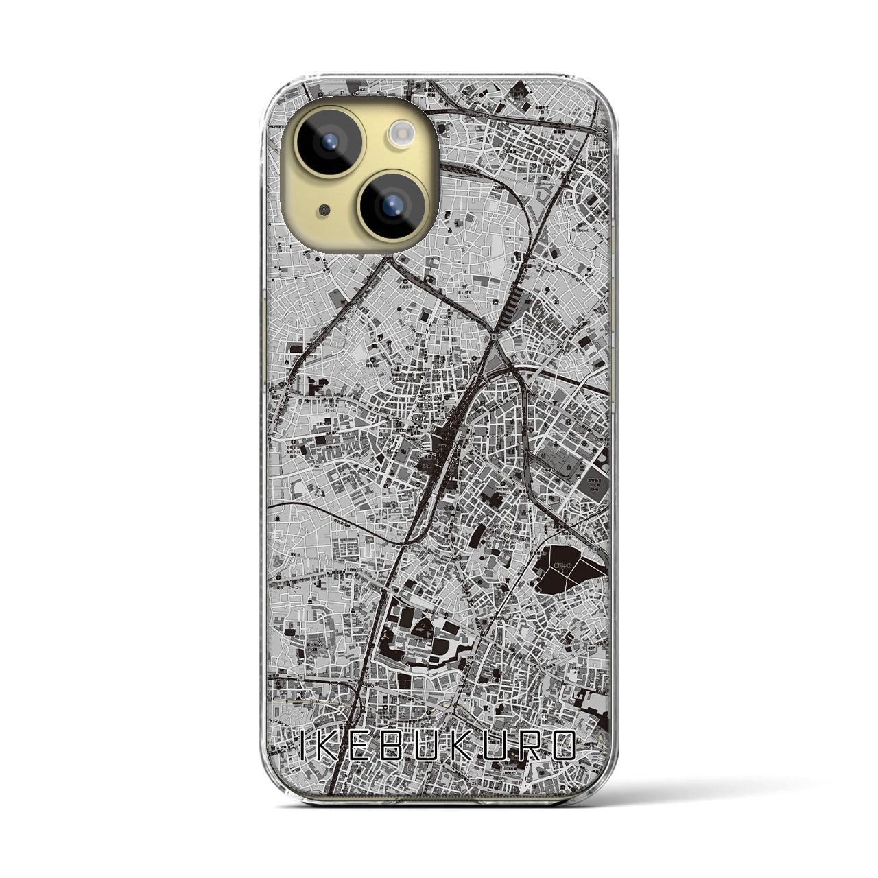 【池袋(東京都)】地図柄iPhoneケース(クリアタイプ)