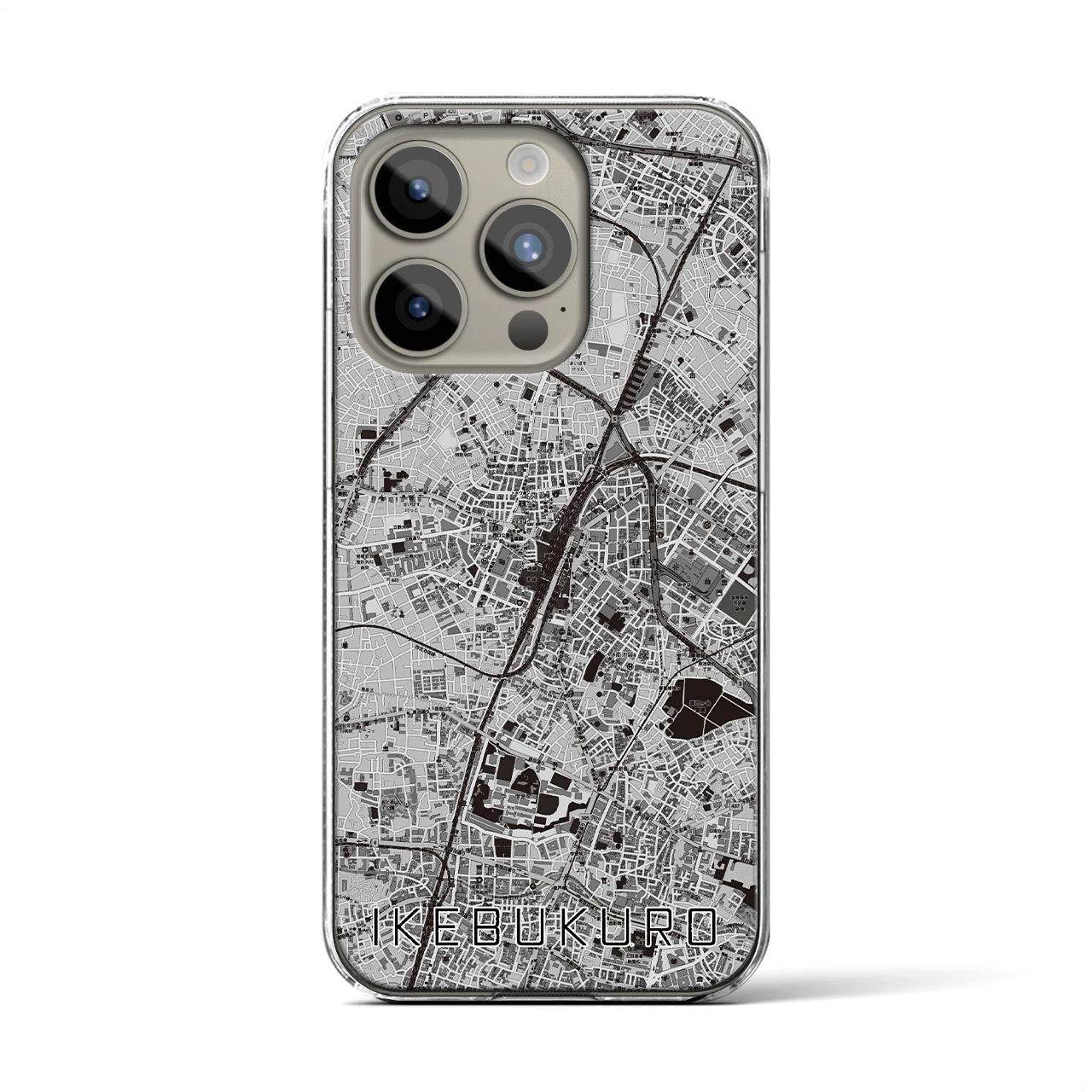 【池袋(東京都)】地図柄iPhoneケース(クリアタイプ)