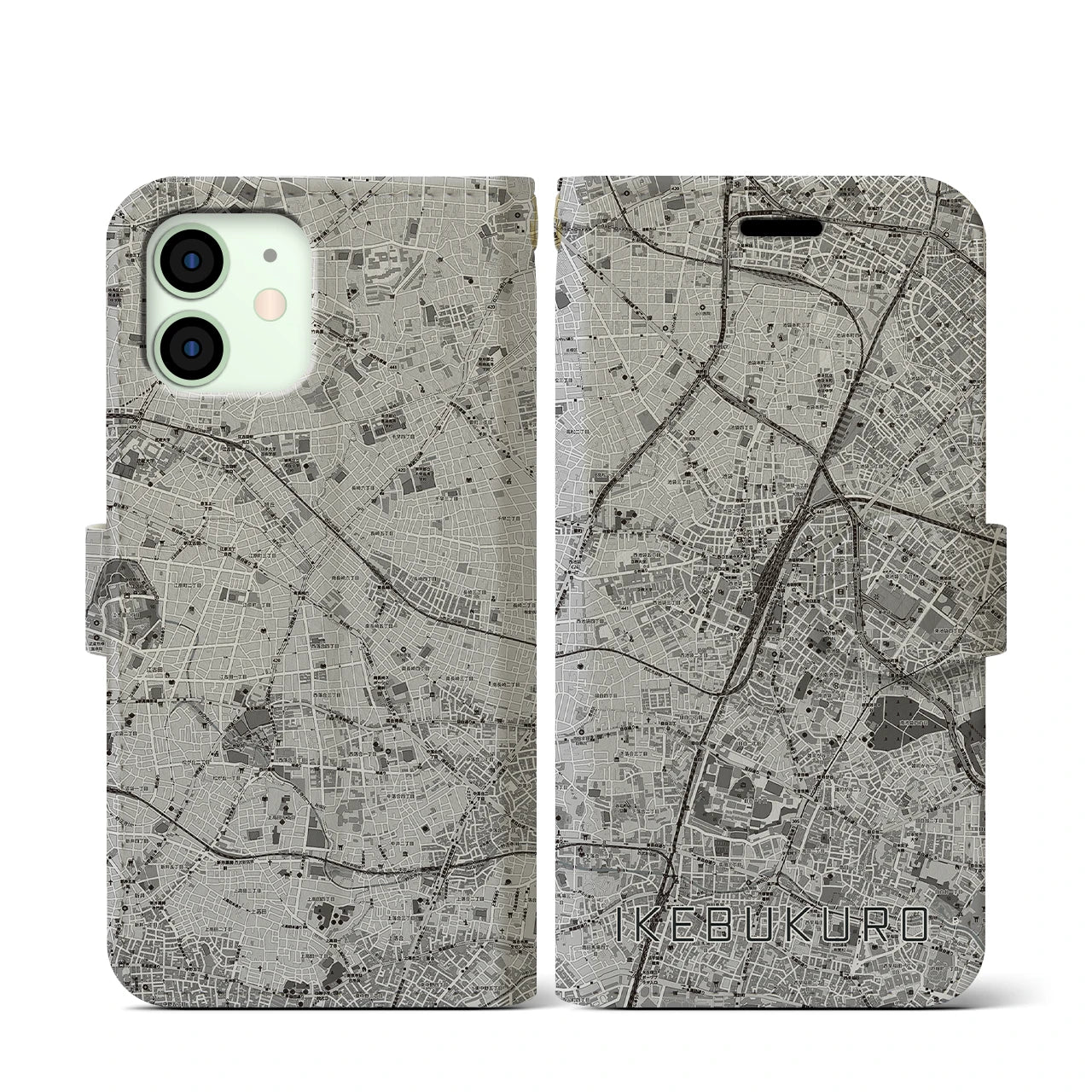 【池袋(東京都)】地図柄iPhoneケース(手帳タイプ)