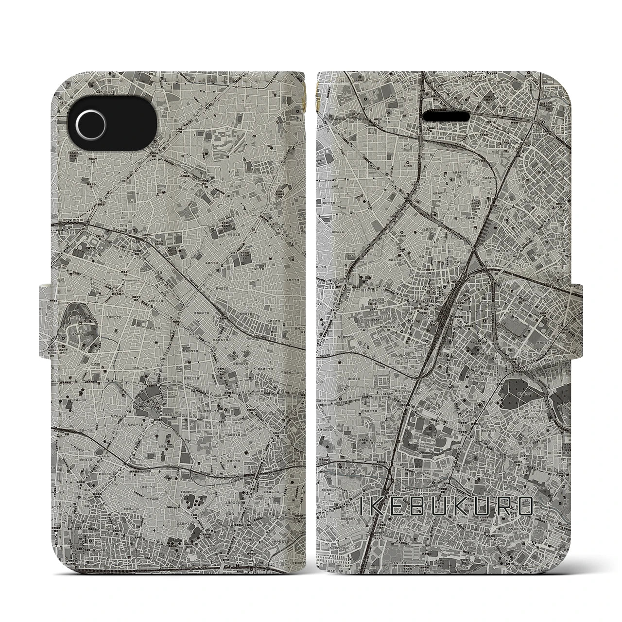 【池袋(東京都)】地図柄iPhoneケース(手帳タイプ)