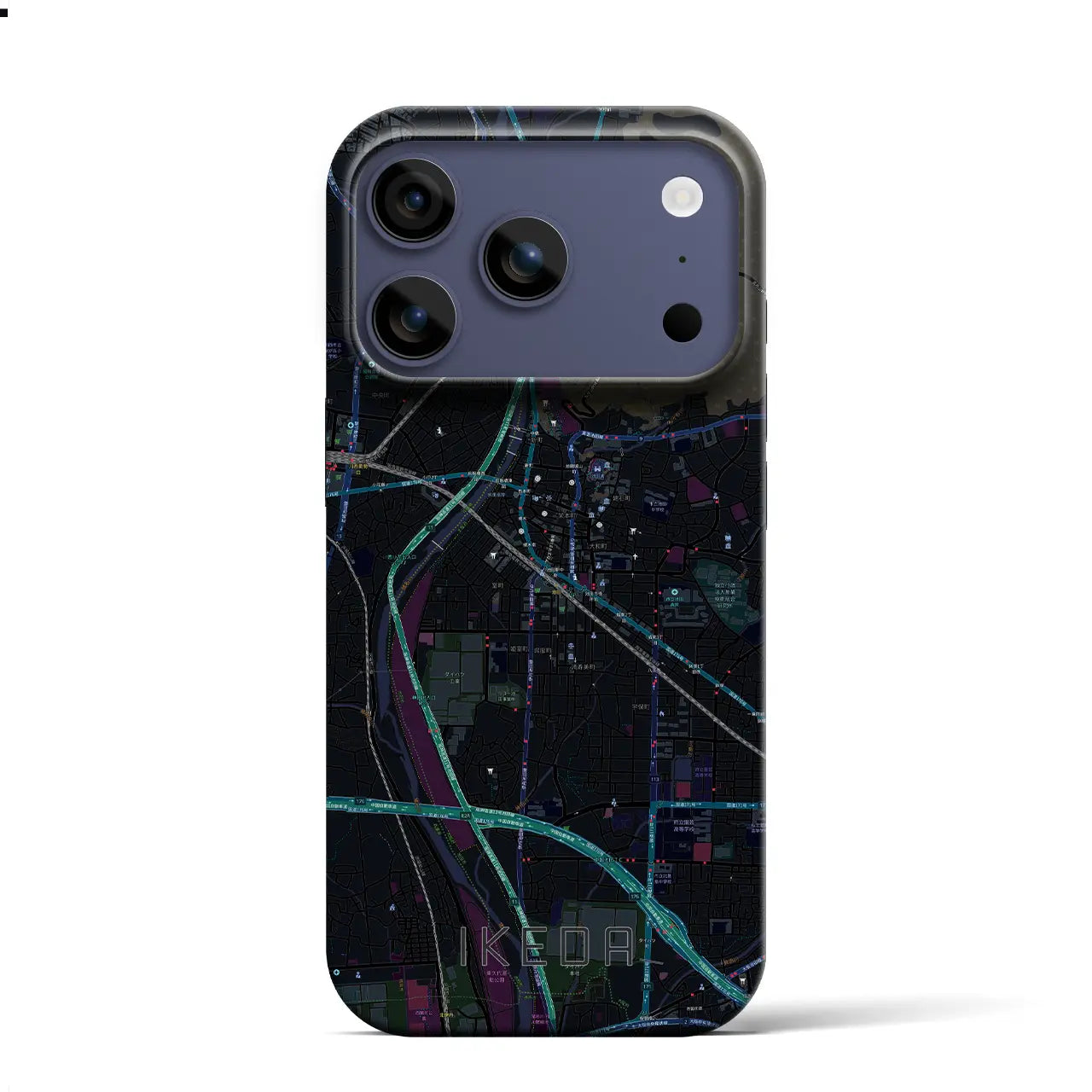 【池田(大阪府)】地図柄iPhoneケース(バックカバータイプ)