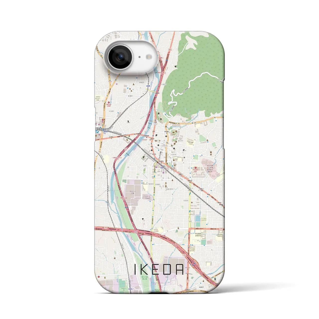 【池田(大阪府)】地図柄iPhoneケース(バックカバータイプ)