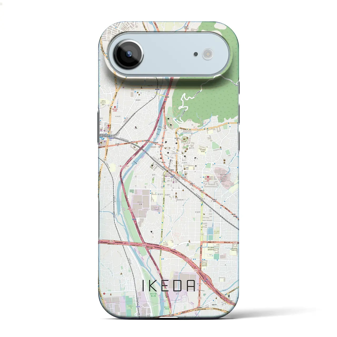 【池田(大阪府)】地図柄iPhoneケース(バックカバータイプ)