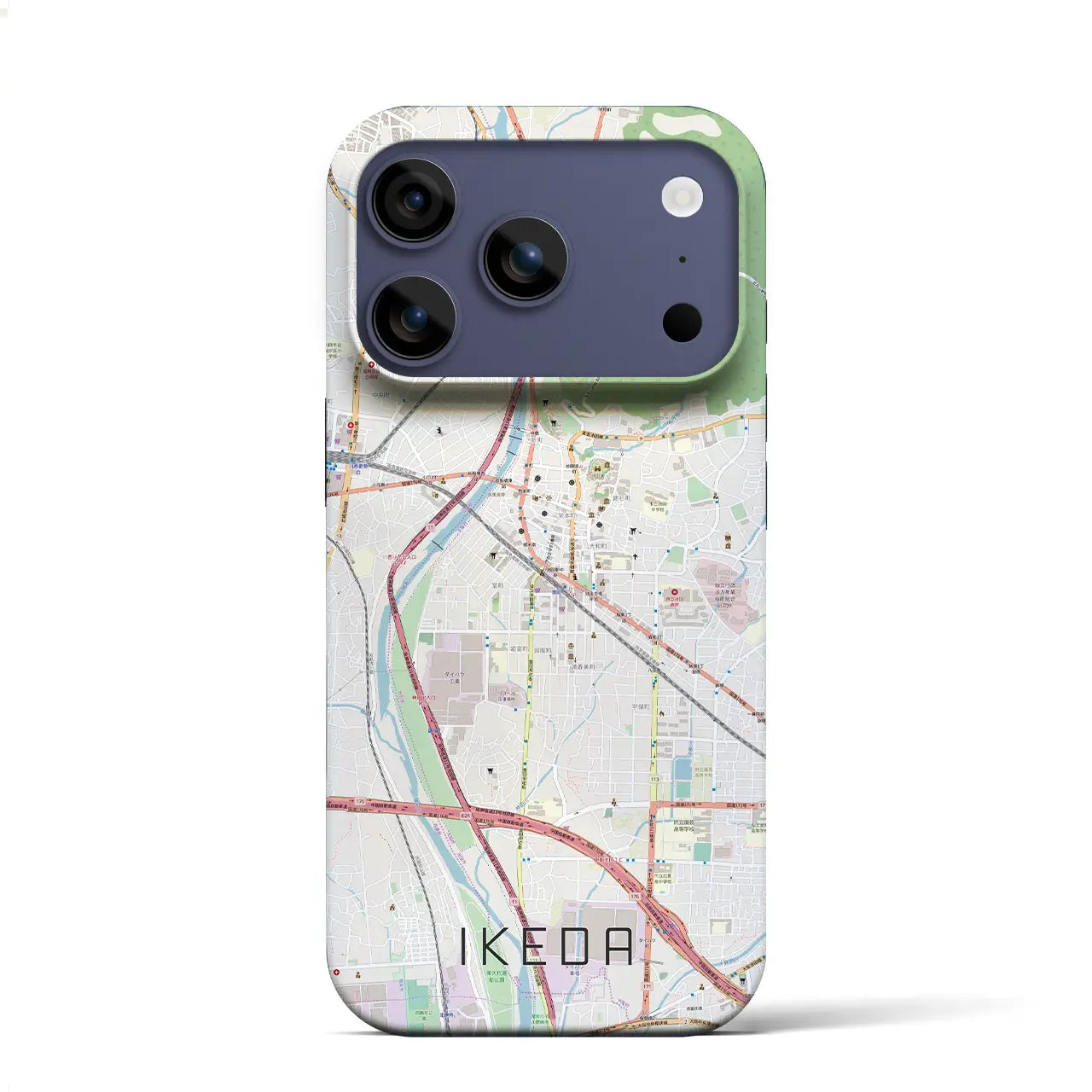 【池田(大阪府)】地図柄iPhoneケース(バックカバータイプ)