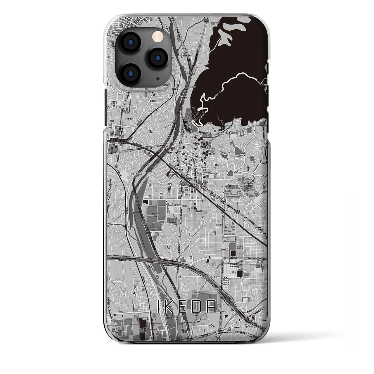 【池田(大阪府)】地図柄iPhoneケース(クリアタイプ)