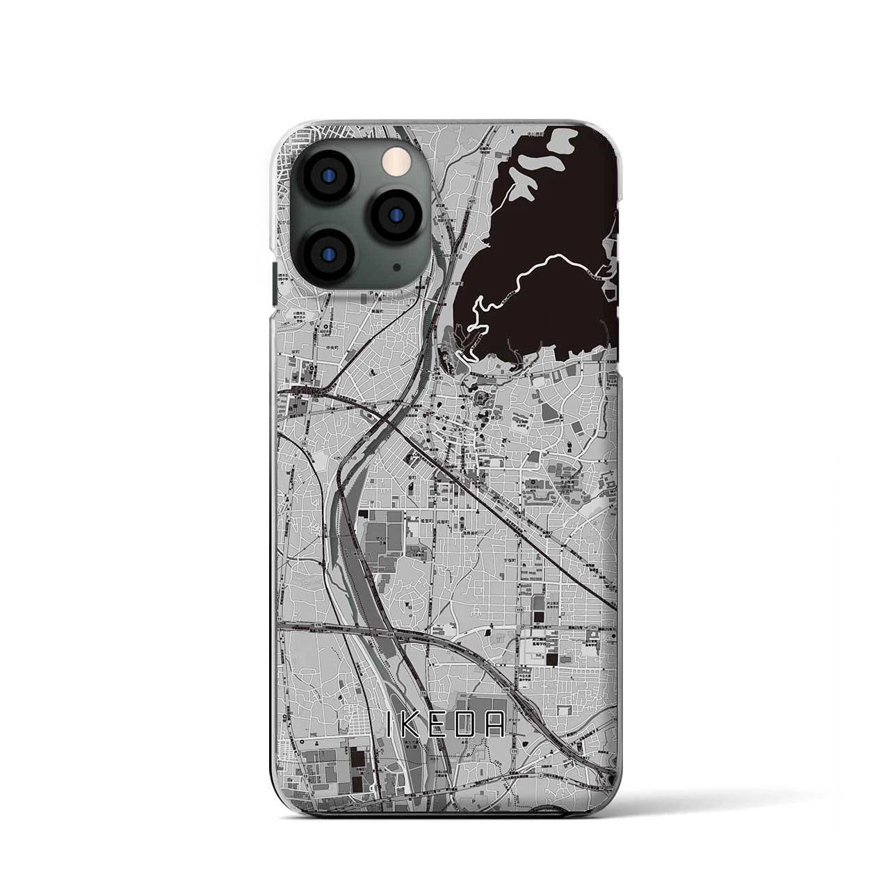 【池田(大阪府)】地図柄iPhoneケース(クリアタイプ)