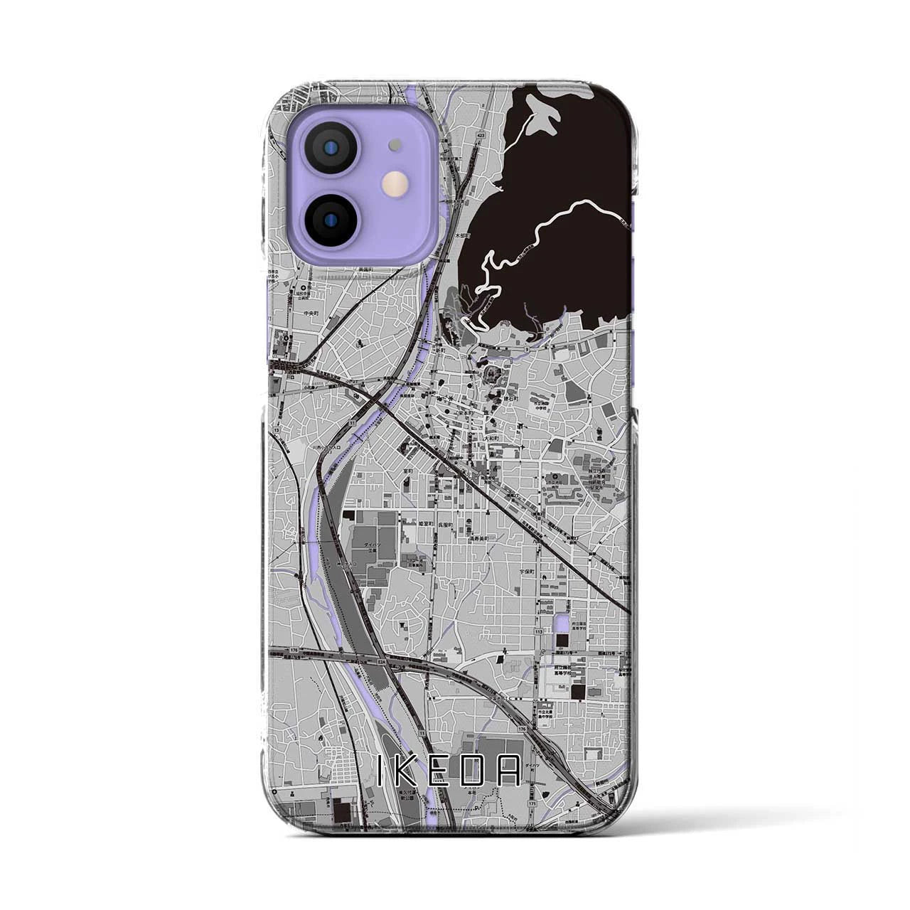 【池田(大阪府)】地図柄iPhoneケース(クリアタイプ)