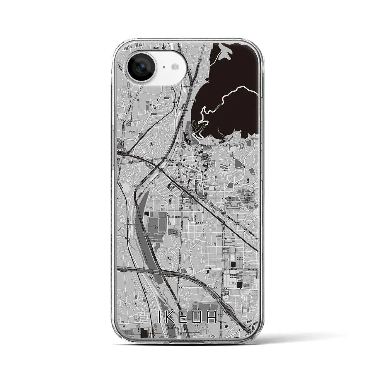 【池田(大阪府)】地図柄iPhoneケース(クリアタイプ)