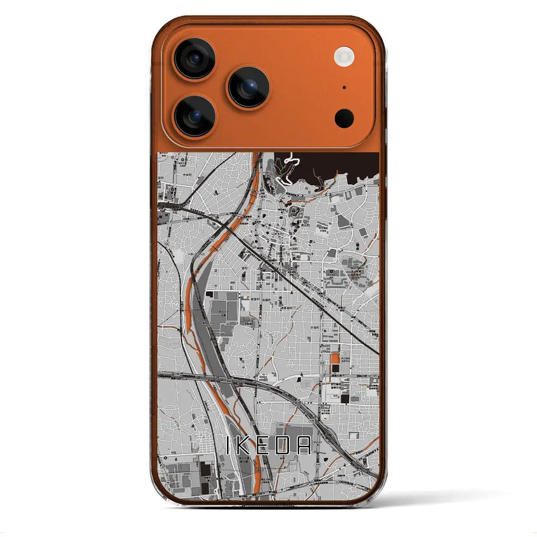 【池田(大阪府)】地図柄iPhoneケース(クリアタイプ)