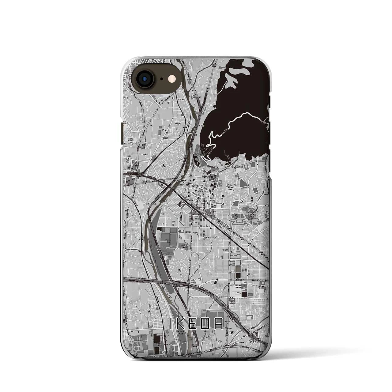 【池田(大阪府)】地図柄iPhoneケース(クリアタイプ)