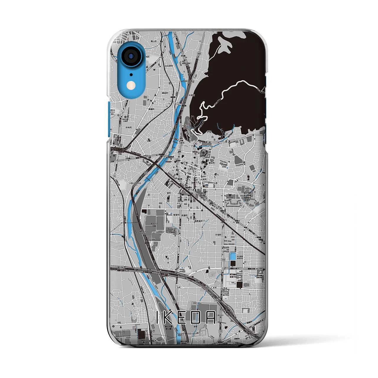 【池田(大阪府)】地図柄iPhoneケース(クリアタイプ)